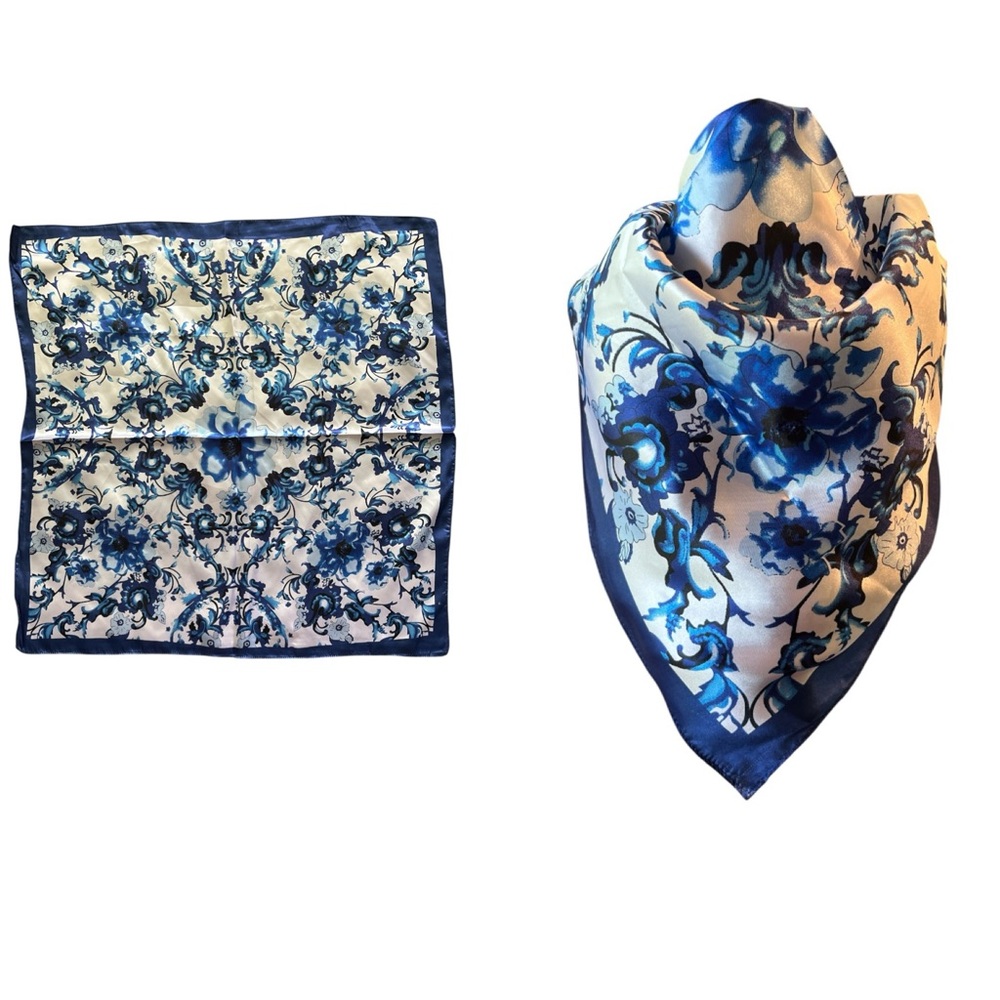 Blue & White Chinoiserie Scarf